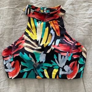 prAna Black La Flora Print Leolani Ramba Bikini S